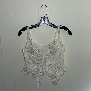 White Victorias lace up corset size medium never been worn.